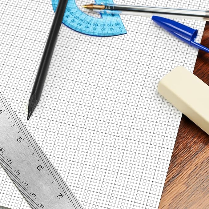 Fuyoooo 25 Sheet Graph Paper Pad 24" x 17" Large Graph 1" and 1/4" Ruled Grid - Image 6