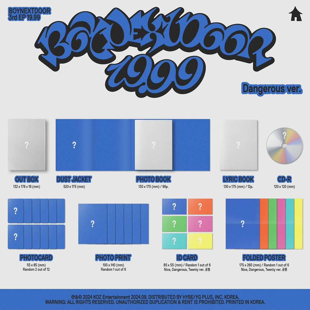 BOYNEXTDOOR 19.99 3rd EP Album Standard Random Ver