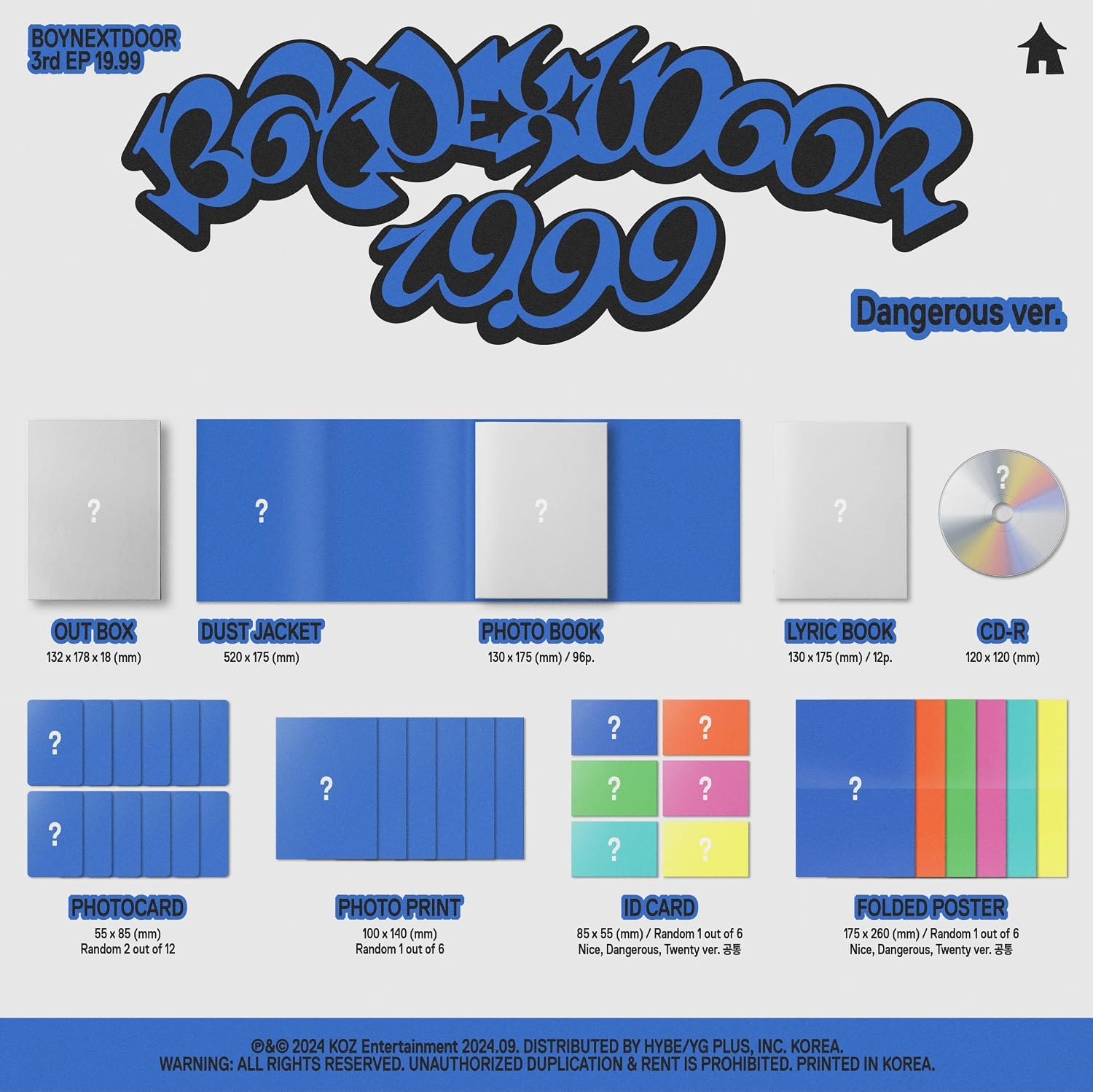 BOYNEXTDOOR 19.99 3rd EP Album Standard Random Ver