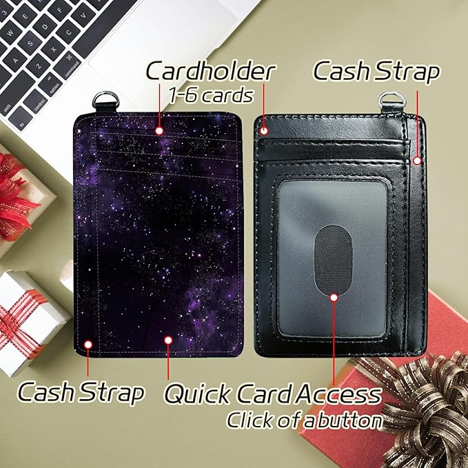 BWEGRHE Small Travel Wallets, RFID Blocking PU Leather Credit Card Holder - Image 5