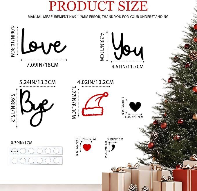 Christmas Love You Bye Wood Sign, Above Door Topper Decoration - Image 3
