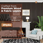 Avana Acoustic Wood Wall Panels – 94.4 X 12.6 Inch Smoke Oak Acoustic Panels 2 - Image 4