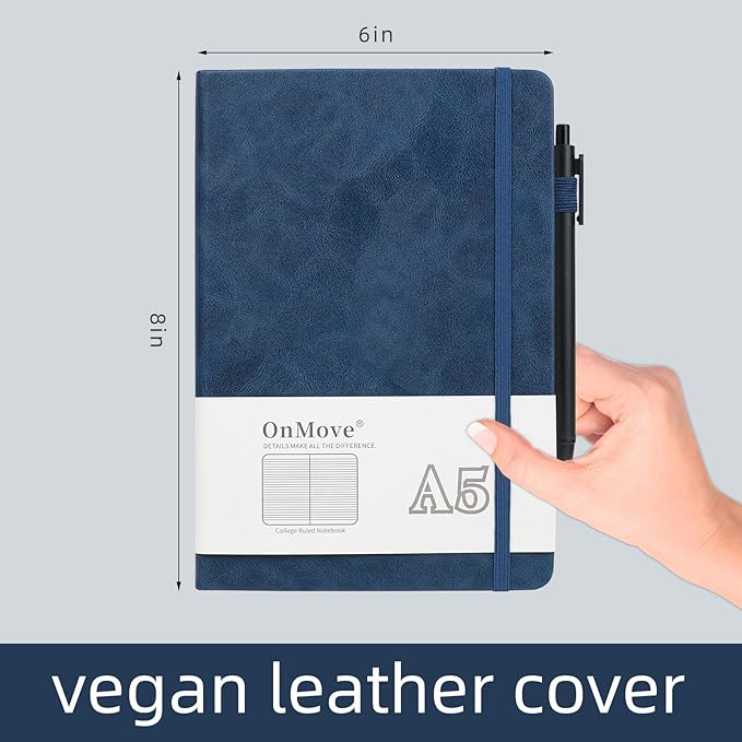 OnMove Notebooks Journal for Women Men 12 Pack Bulk Leather Hardcover - Image 2