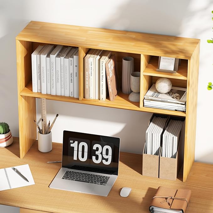 Tangkula Desktop Bookshelf, Countertop Storage Hutch - Image 4