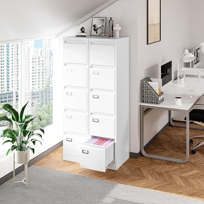 BYNSOE 5 Drawer File Cabinet - Image 4