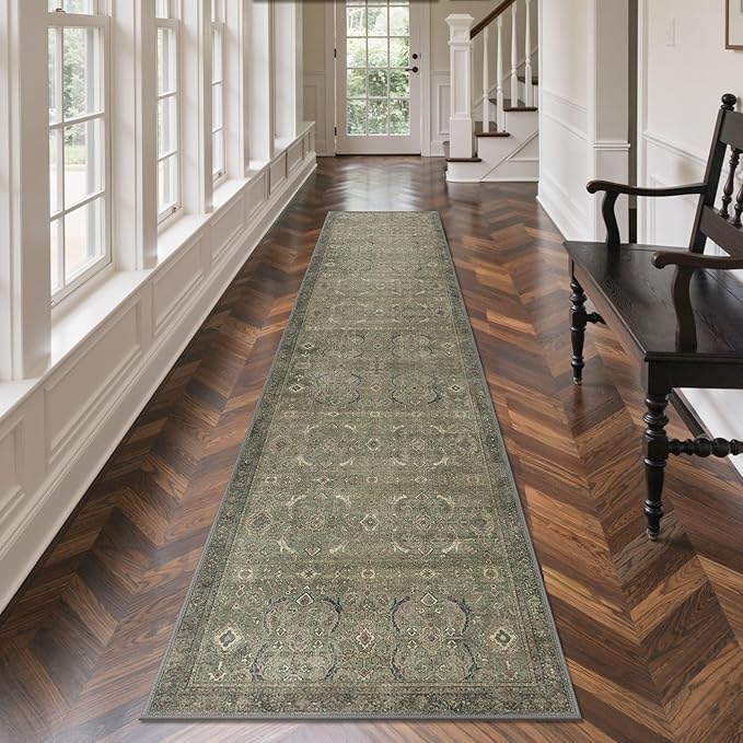 GENIMO 2x10 Runner Rugs for Hallway, Machine Washable Non Slip Vintage Rugs - Image 3