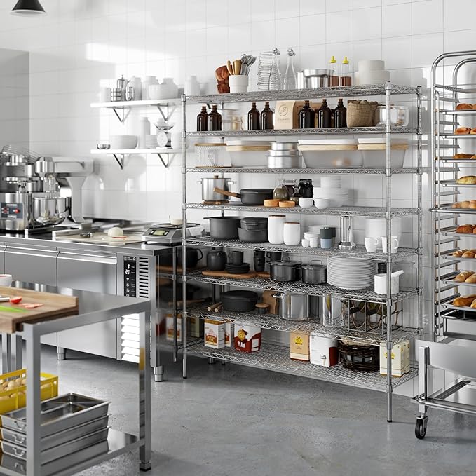 Regal Altair 18" Deep x 60" Wide x 74" Height Wire Shelving Kit | 8-Tier | NSF - Image 7