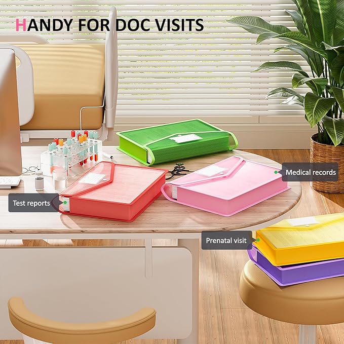ThinkTex Plastic Expanding File Folder, Transparent Envelopes - Image 7
