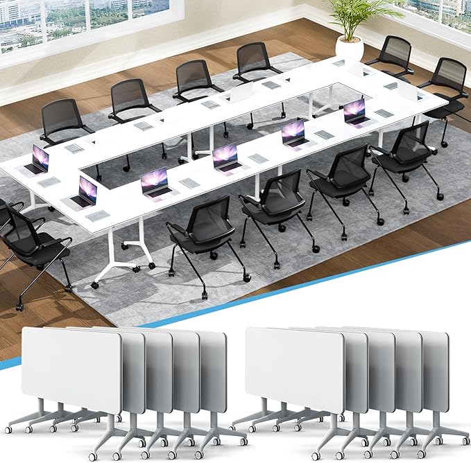 JEHUJD Conference Table, 55.1''Folding Conference Room Table by Unknown
