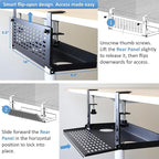 AEONS Universal Under Desk Cable Management Tray-Clamp Mount Hinged Swing - Image 2