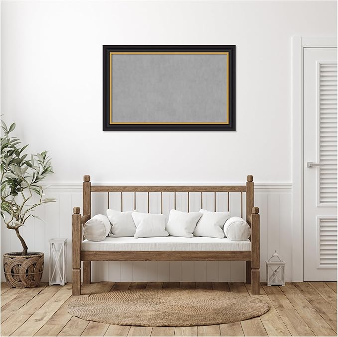 Amanti Art Black Framed Magnetic Board 30x46 Large Vision Board - Image 5