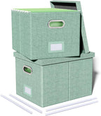 2 Pack File Storage Organizer, Filing Box, Portable File Box by Oterri