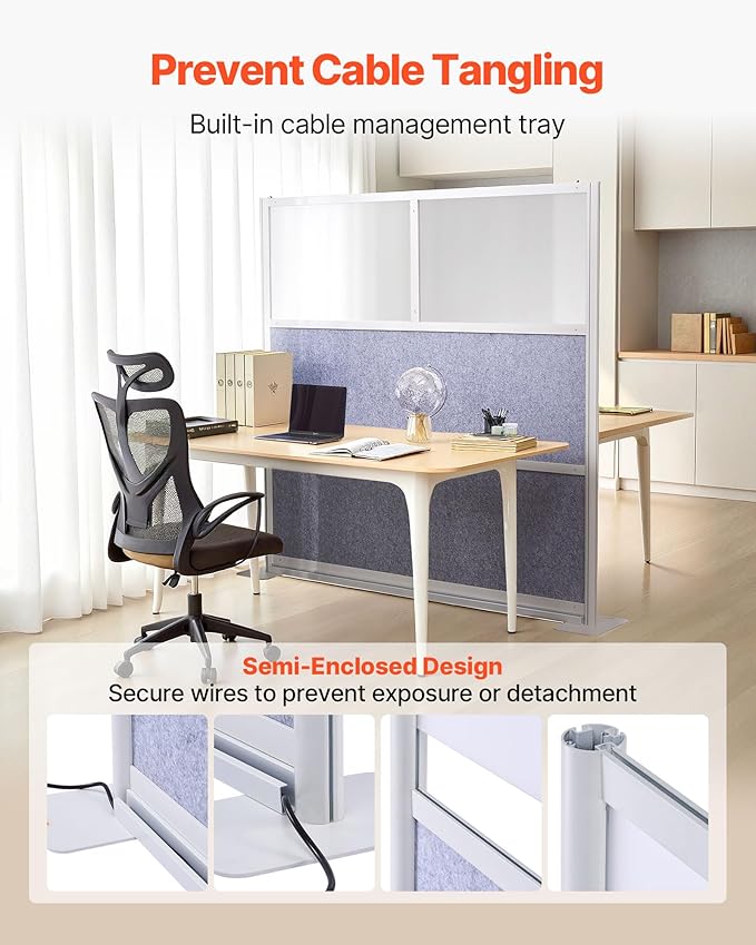 VEVOR Office Divider Privacy Partition, PET Workstation Cubicle Partition - Image 3