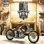 Custom US Flag Motorcycle Metal Sign Personalized Biker Name Signs Custom - Image 2