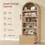 81" Tall Arched Cabinets, Bookcase - Image 5