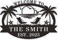 Personalized Metal Beach Sign | Custom Coastal Wall Decor by HYTSIGN