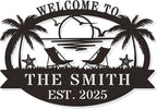 Personalized Metal Beach Sign | Custom Coastal Wall Decor by HYTSIGN