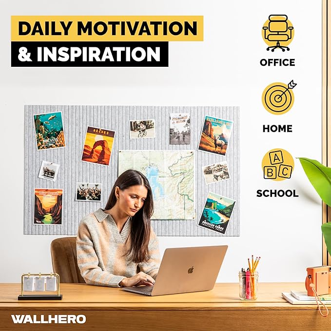Office Cork Board, Tac Board, Large Felt Board, Wall Protector - Image 5