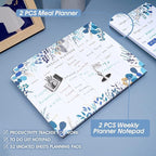 2 Pack Weekly Planner Notepad Tear Off Set of 2 Weekly Calendar Pad 52 Undated - Image 2