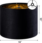 GO&SO Black Velvet Lamp Shades - Image 2