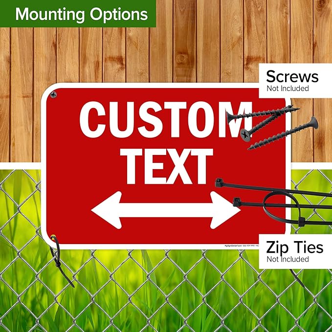 Custom Arrow, Custom Directional Sign, Two way Arrow, 12x18 Inches, 55 mil - Image 5
