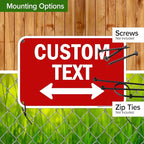 Custom Arrow, Custom Directional Sign, Two way Arrow, 12x18 Inches, 55 mil - Image 5
