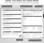 Clever Fox Planner Large – Undated Weekly & Monthly Planner - Image 6