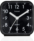 Tinload Small Battery Operated Analog Travel Alarm Clock Silent Non Ticking by Tinload