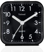 Tinload Small Battery Operated Analog Travel Alarm Clock Silent Non Ticking by Tinload