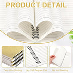 Yahenda 6 Pcs Spiral Notebook Bulk A5 Journal Lined 8.3'' x 5.5'' Writing - Image 2
