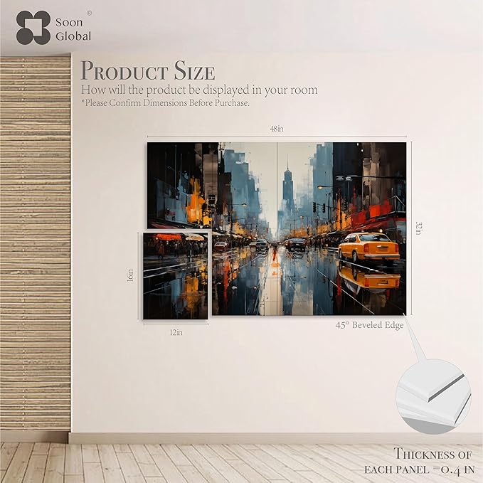 Soon Global 8-Pack Acoustic Panels, Soundproof Wall Panels, 48 X 32 Inches - Image 2