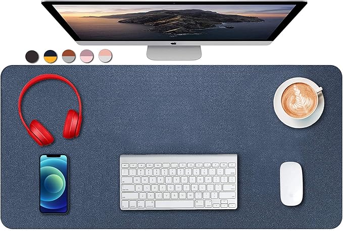 SUJAYU Dual Sided PU Leather Desk Pad, Mouse Pad, Office Desk Mat, Non-Slip by SUJAYU