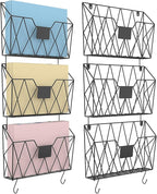 YBING Wall File Organizer Mesh Hanging Wall-mount Files Holder 6 Pack Hanging by YBING