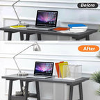 Kuntine.B Desk File Organizer Upright Mesh Desktop Organizer File Sorter Office - Image 3