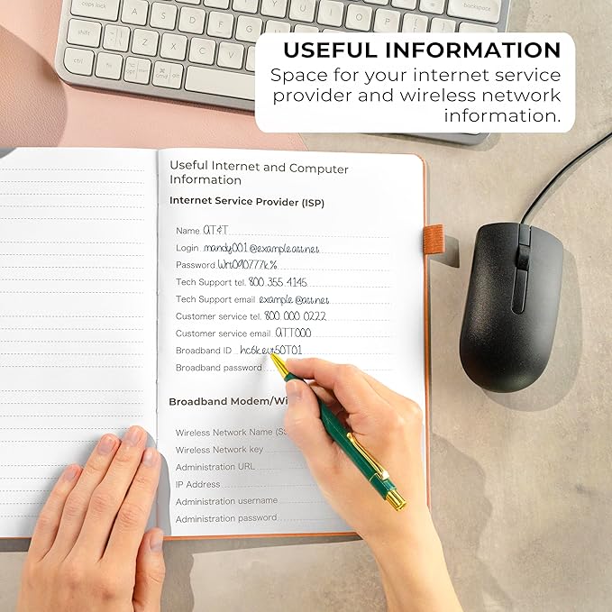 Clever Fox Password Book with alphabetical tabs. Internet Address Organizer - Image 5