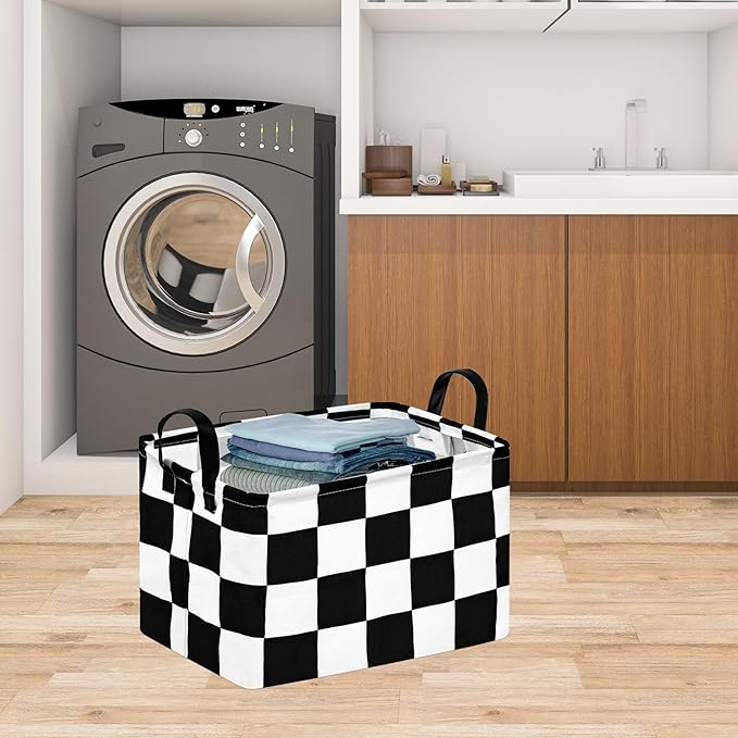 FUULOXE Storage Bin for Shelves Rectangle Closet Baskets Foldable Box - Image 5