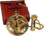 Handcrafted Vintage Brass Sundial Compass – Antique Nautical Sun Clock by BAZROSSUniqueCompass