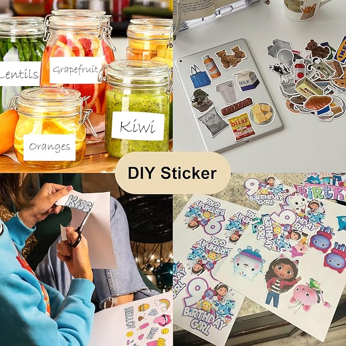 BESTEASY Sticker Paper 8.5" x 11" Full Sheet Label Stickers - Image 5