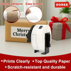 DOREE 10 Rolls DK-1201 Die-Cut Address Labels 1.14" x 3.5" 400 Labels/Roll | Replacement for Brother DK1201 29mm x 90mm Black on White Compatible with Brother QL-700/800/810W/820NWB/1100/1110NWB