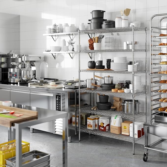 Regal Altair 18" Deep x 42" Wide x 74" Height Wire Shelving Kit | 6-Tier | NSF - Image 5