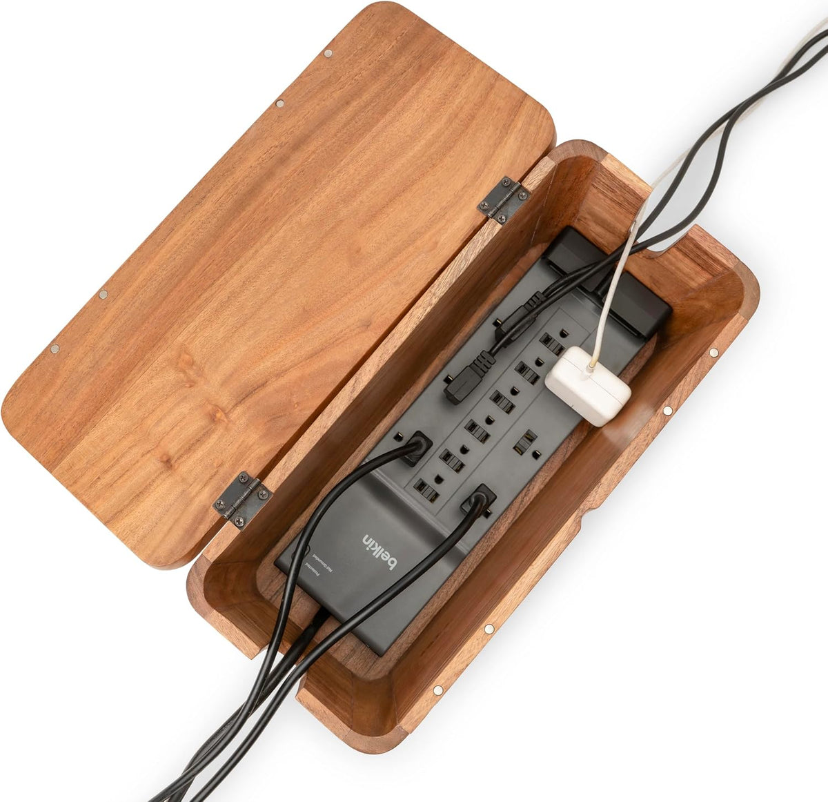 Extra Large Cable Management Box, Power Strip & Cord Hider, Desk Organizer