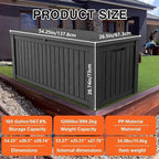 Decksplore Outdoor Storage Box Waterproof Large, 180 Gallon Lockable Resin Deck - Image 2