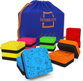 12 Pack Dry Erase Erasers Assorted Colors Magnetic Whiteboard Erasers by Scribbledo