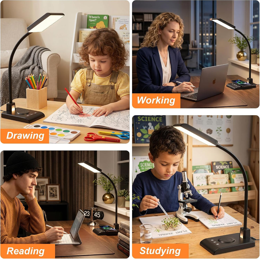 desk lamp with wireless charger, desk lamps for, view 9