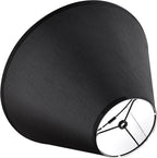 GO&SO Set of 2 Black Lamp Shade Fabric Large Lampshades, Barrel Lamp Shades 6.5 - Image 5
