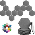 Hexagonal Acoustic Panels-12 Pack High-Density Sound Absorbing Panels by UNECHOACOUSTIC