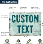 Custom Sign, Custom Street Sign, 11 Font Colors, 13 Font Styles, 4 Hole Options - Image 6
