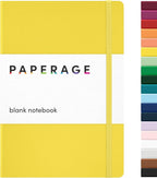 PAPERAGE Blank Journal Notebook, 160 Pages, Medium 5.6 in x 8 in by PAPERAGE
