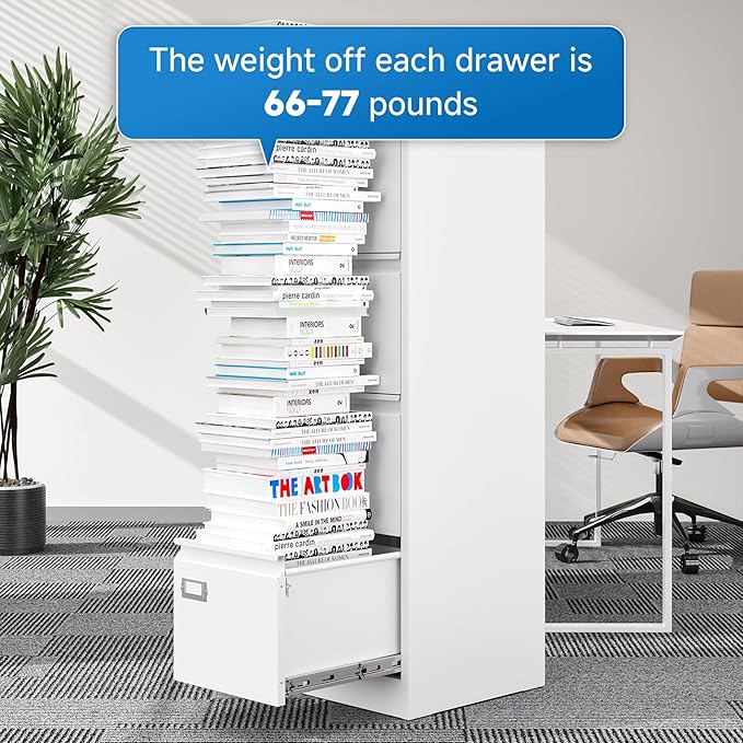 BYNSOE 4 Drawer File Cabinet - Image 8