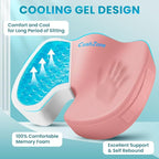 Office Chair Seat Cushion, Cooling Gel Enhanced Memory Foam Cushion - Image 2